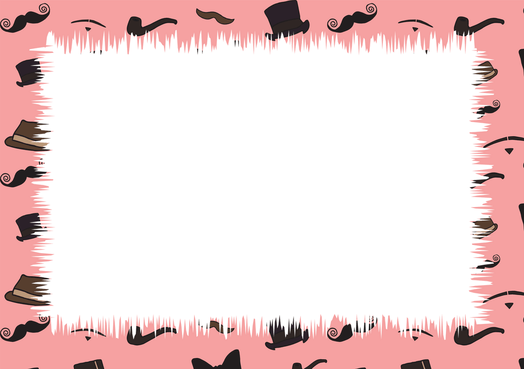 Transparent Frame with Hats and Moustaches for Versatile Designs