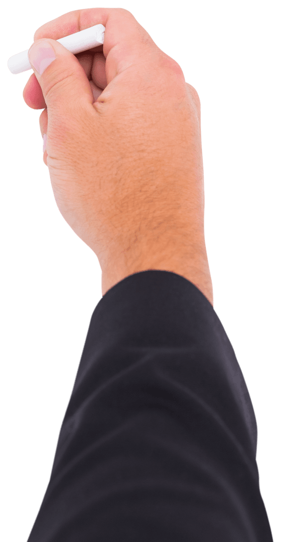 Transparent Hand Writing with White Chalk