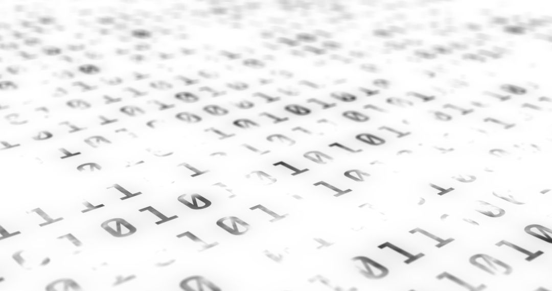Digital Binary Code Representation on White Background - Free Images, Stock Photos and Pictures on Pikwizard.com