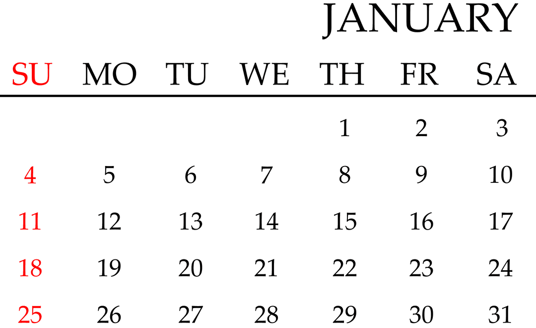 Transparent Vector Calendar Page With Red Details