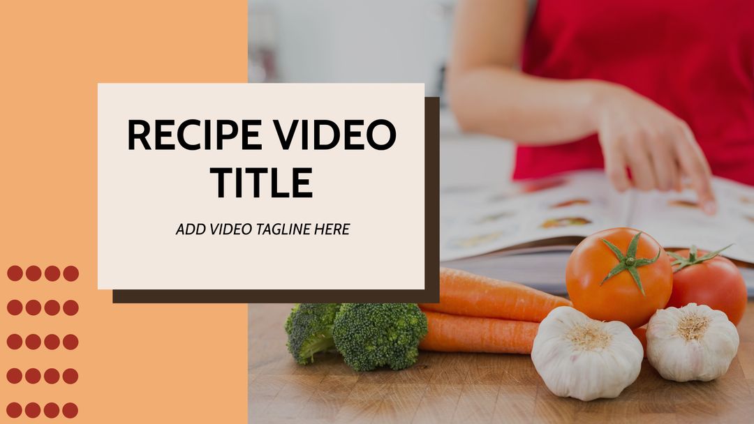 Vibrant Recipe Video Template with Fresh Ingredients for Culinary Content