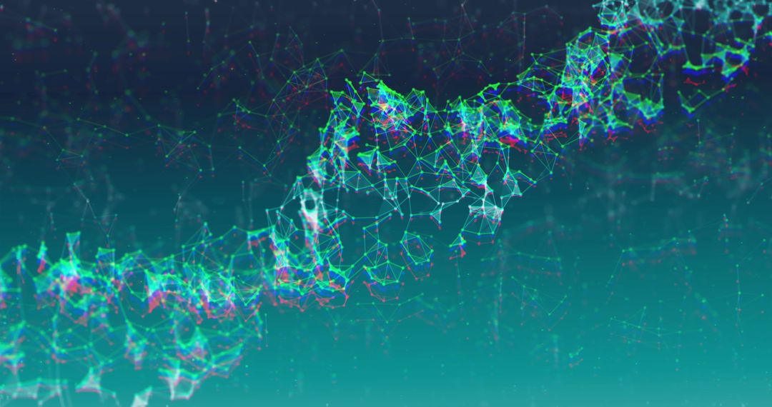 Futuristic Abstract Network Connections with Vibrant Colors