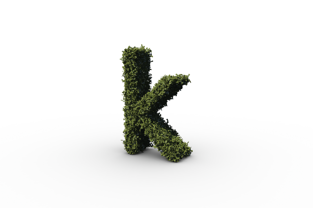 Transparent Letter K Created with Dense Leaves - Download Free Stock Images Pikwizard.com