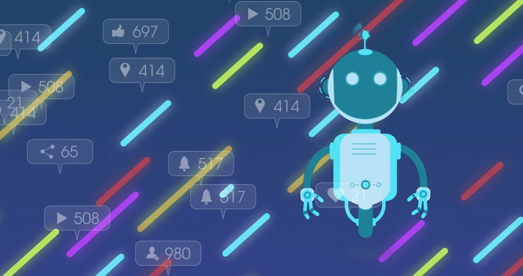 Robotic Hologram with Digital Social Media Notifications