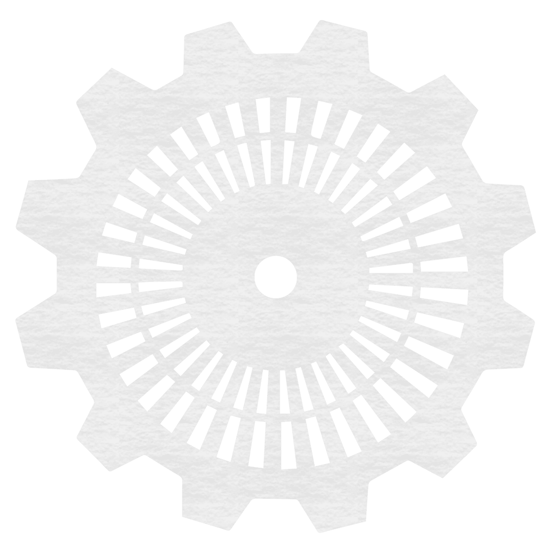 Circular Transparent Gear Textured Design for Industrial Presentations