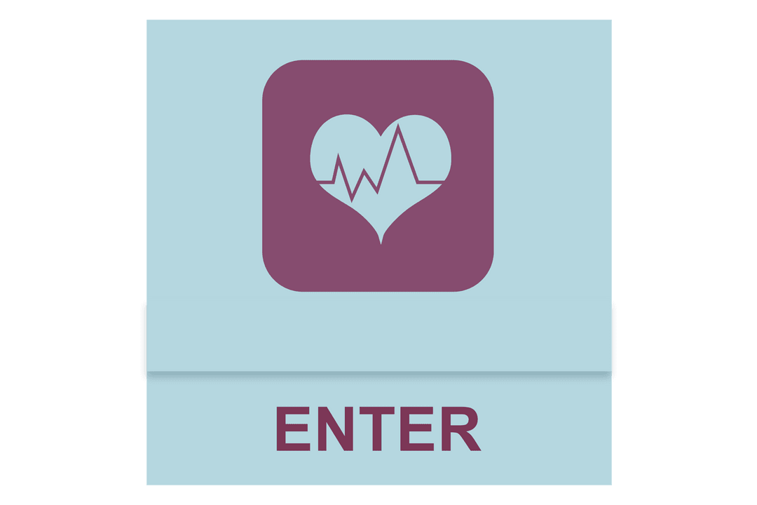 Transparent Heart Icon with Enter Text