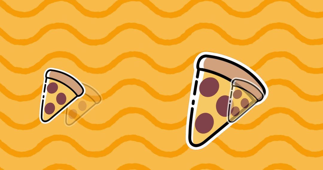 Playful Pizza Icons on Cheery Yellow Background