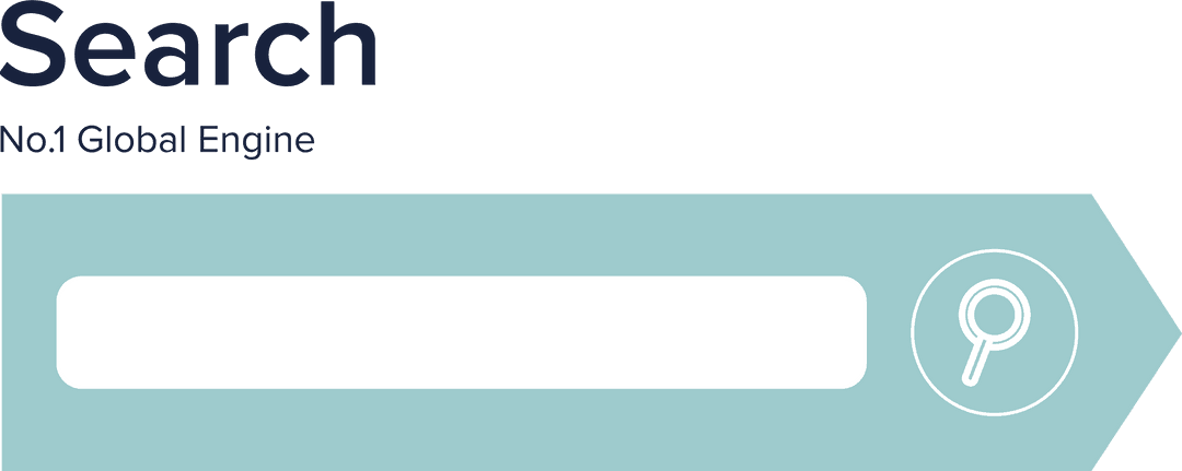 Transparent Search Bar with Magnifying Glass Icon on Vector Background