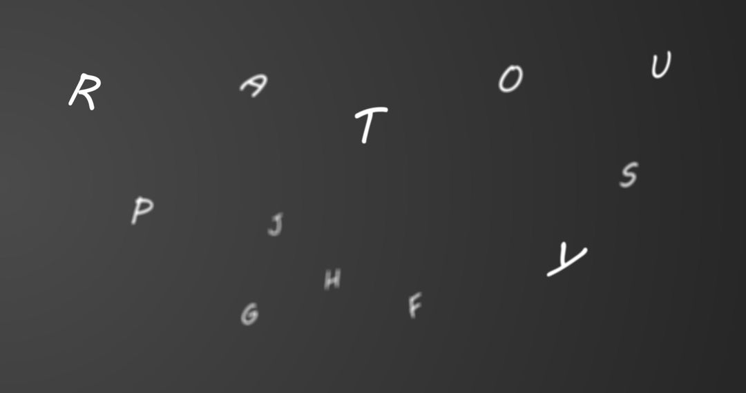 Abstract Letters on Dark Grey Background