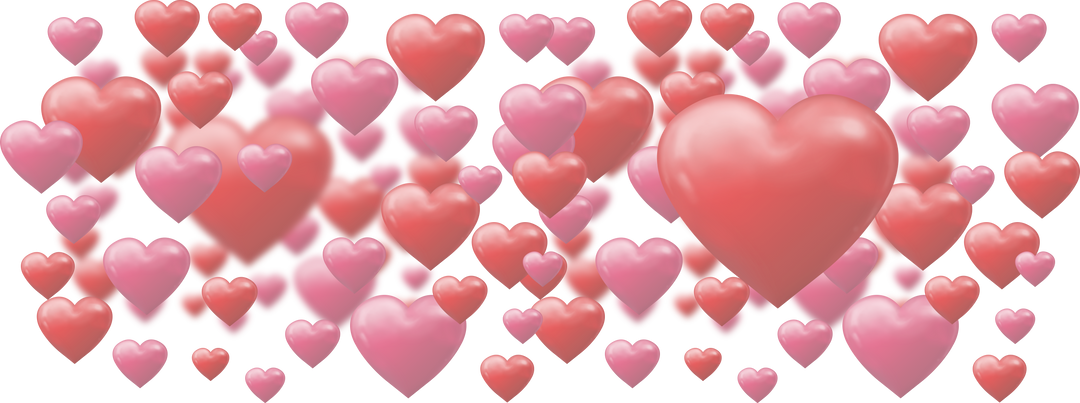 Floating 3D Hearts on Transparent Background for Valentine's Day - Download Free Stock Images Pikwizard.com