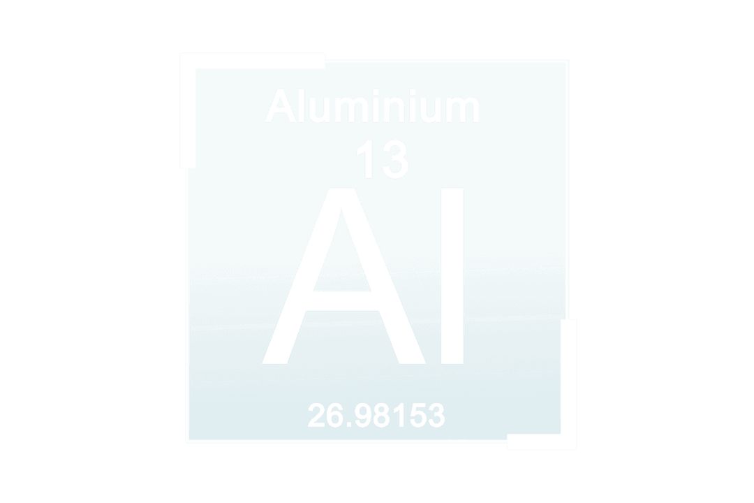 Aluminium Element Transparent Symbol Icon on White