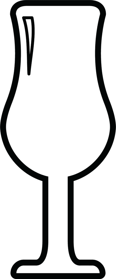 Stylized Glass Symbol Vector on Transparent Background