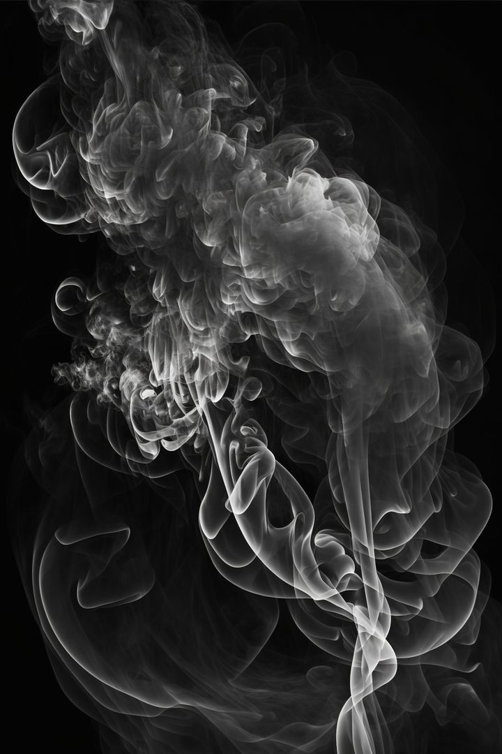 Abstract White Smoke Against a Dark Background - Free Images, Stock Photos and Pictures on Pikwizard.com