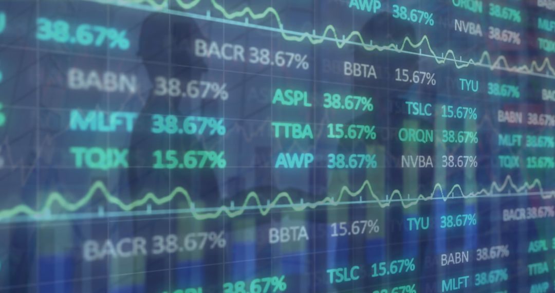 Financial Data Processing Overlaid on Global Business Scene