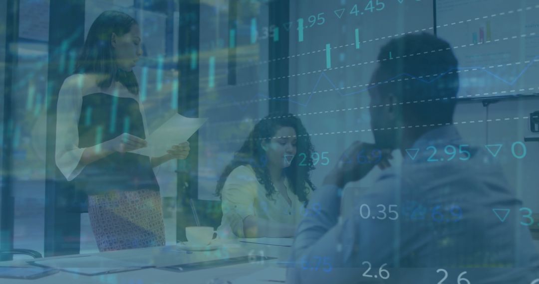 Financial Diversity Business Meeting with Data Overlay