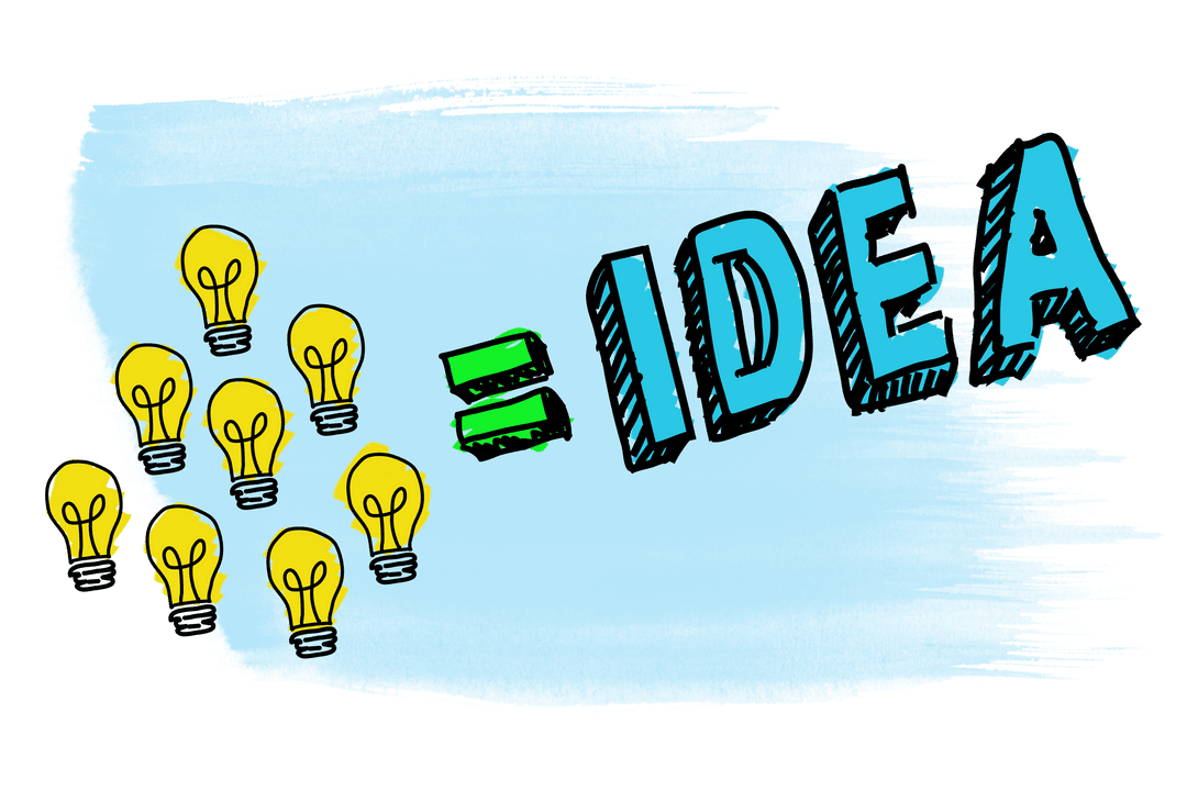 Bold Message Lightbulbs Illustrating Creative Idea Concept Transparent Design