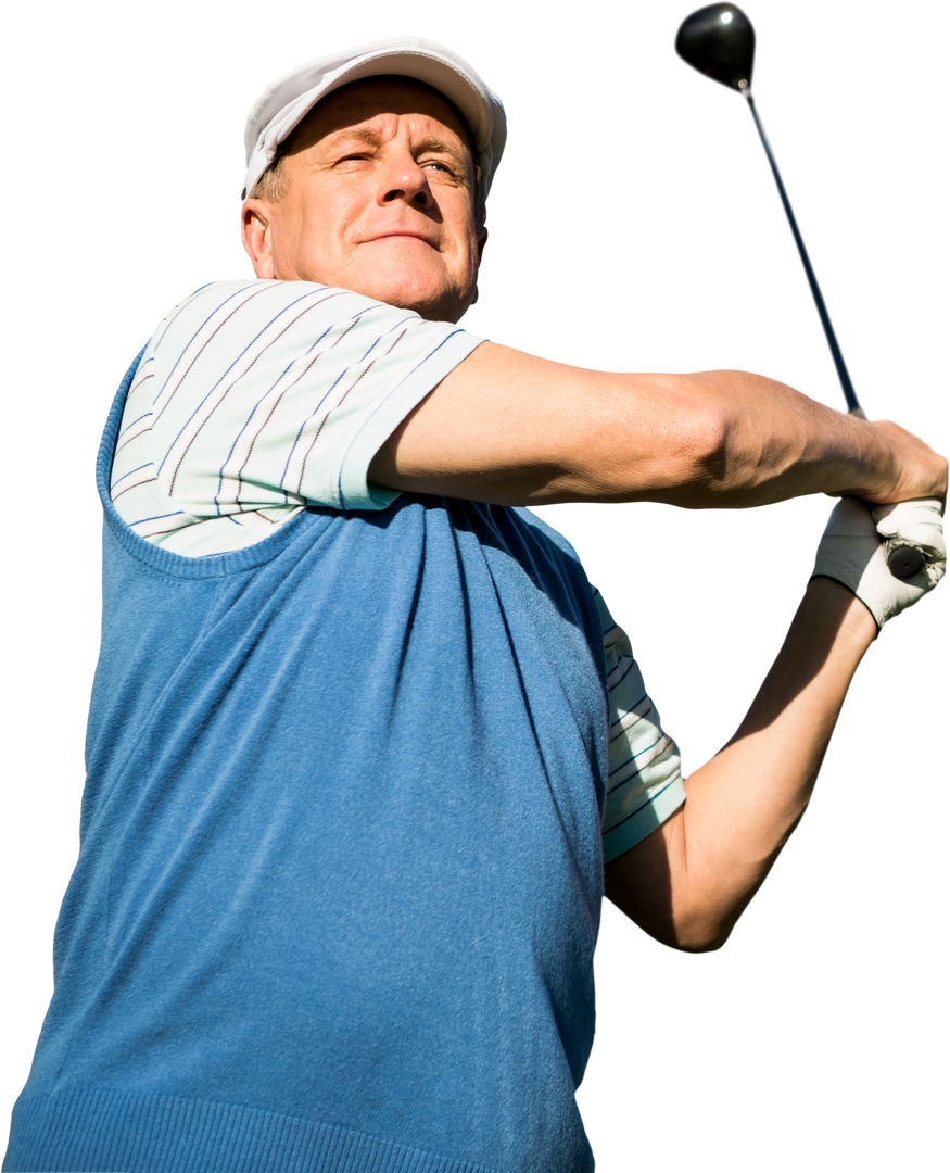 Caucasian Male Golfer Swinging Club Transparent PNG - Download Free Stock Images Pikwizard.com