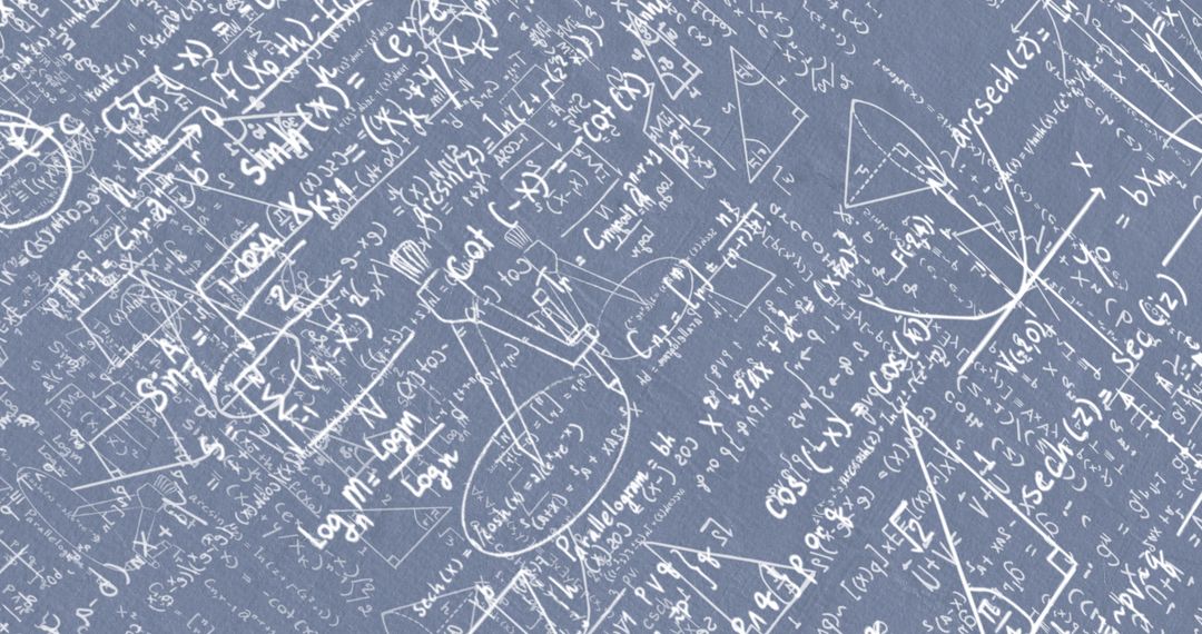 Complex Mathematical Formulas on Grey Background