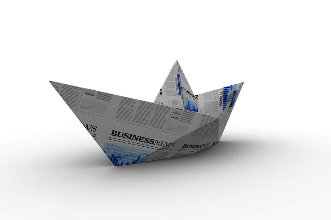 Transparent Newspaper Boat Made of Paper Minimalist Concept - Download Free Stock Images Pikwizard.com