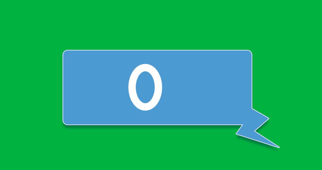 Blue Chat Notification Bubble on Green Background