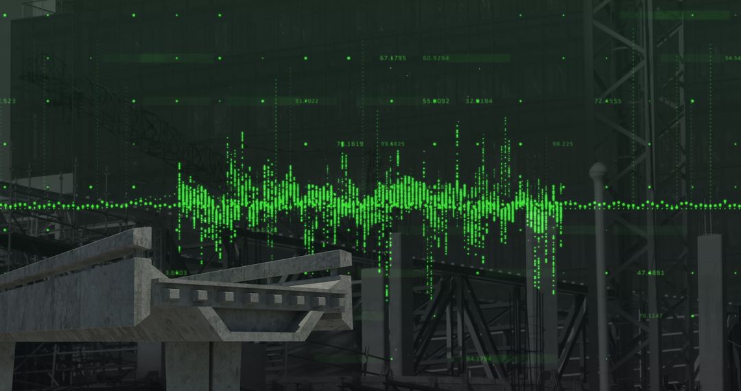 Digital Financial Analytics with Construction Backdrop