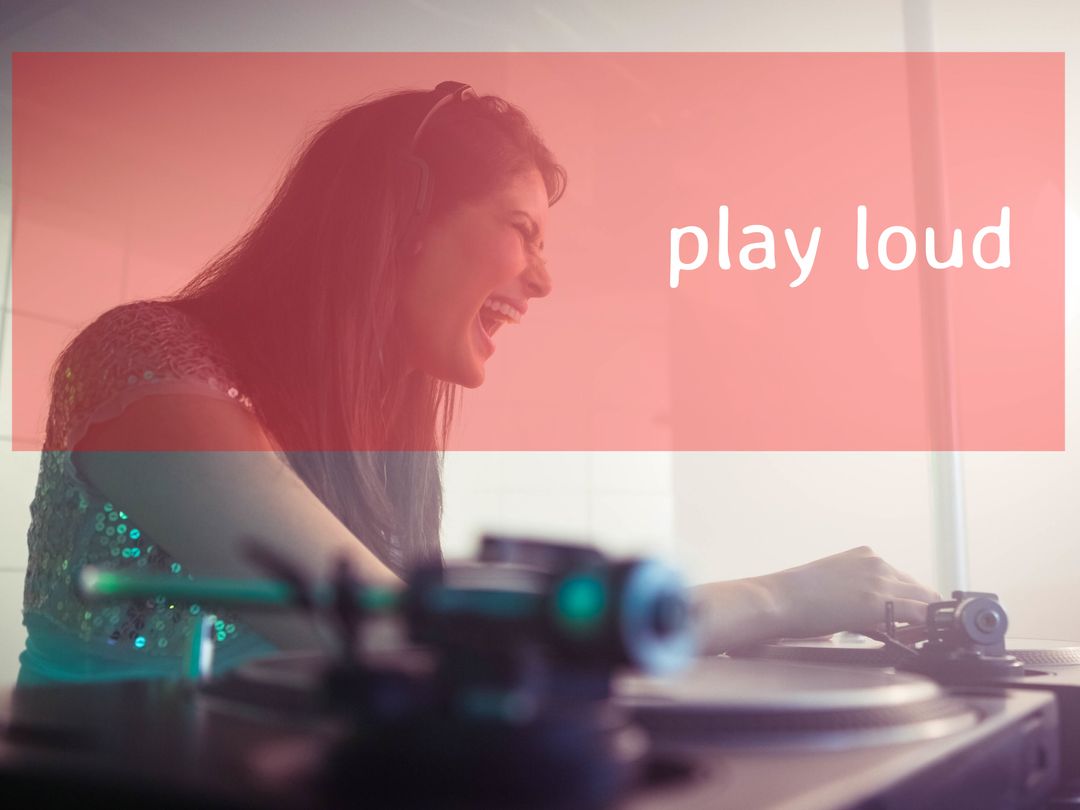 Energetic DJ Playing Music at Vibrant Event