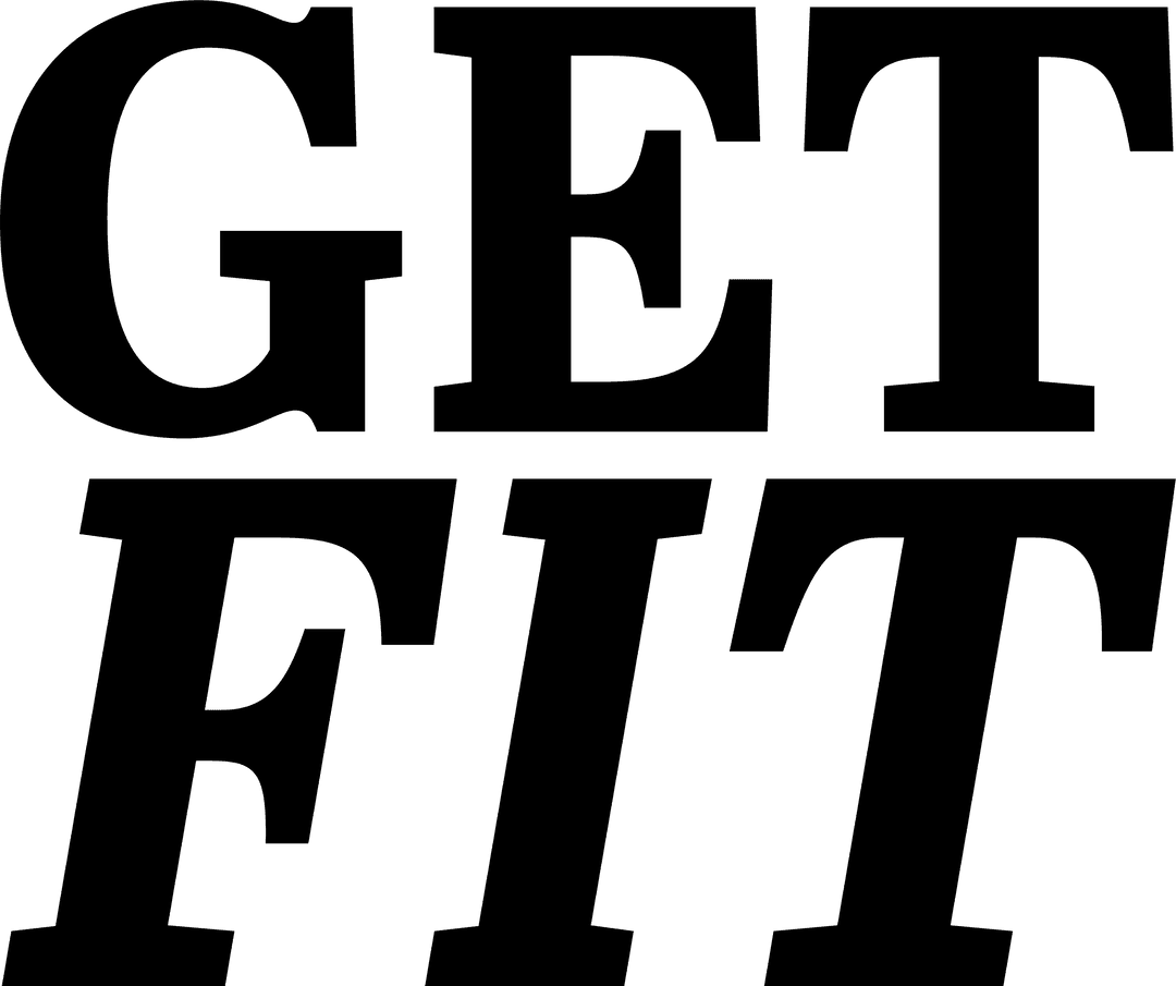 Get Fit Text on Transparent Background for Fitness Design