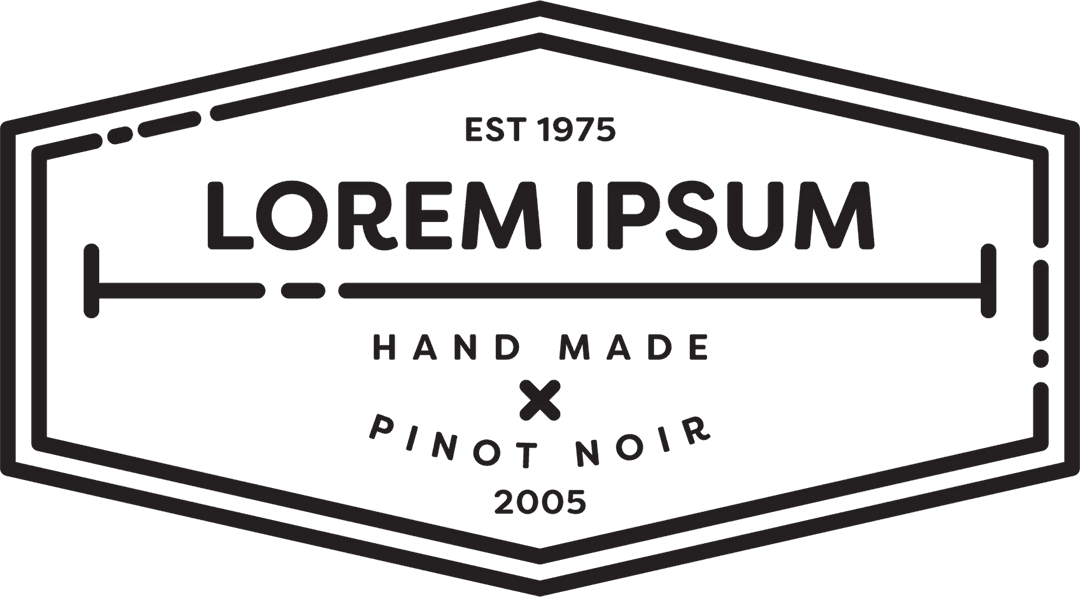 Vintage Badge with Lorem Ipsum Text on Transparent Background