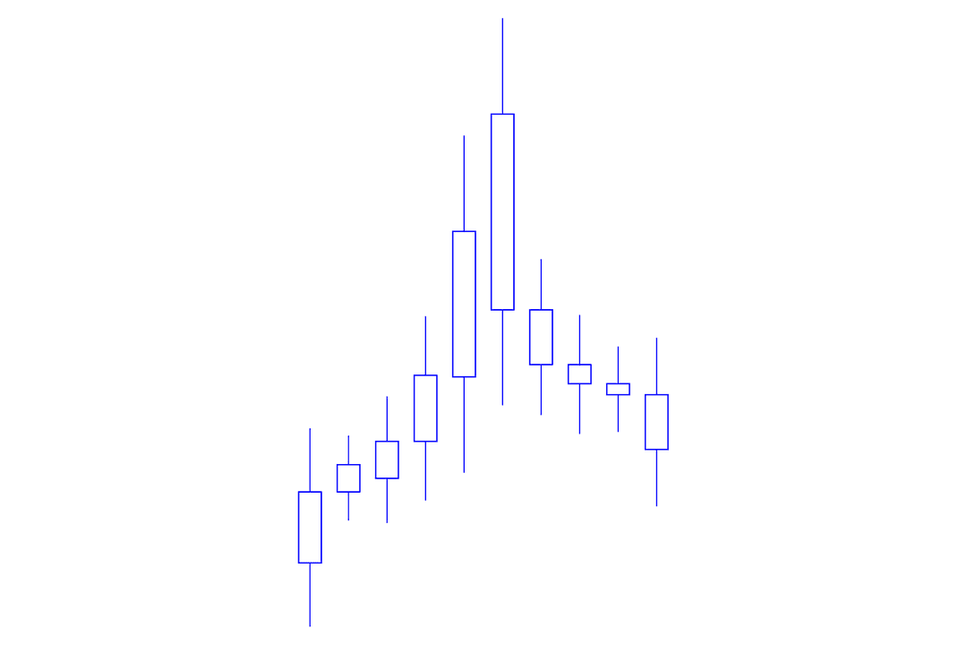 Blue Abstract Shape on Transparent Background Digital Illustration