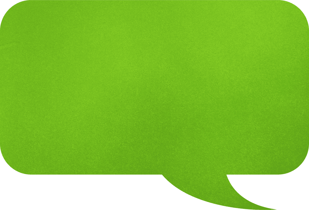 Transparent Green Rectangular Speech Bubble Vector Design