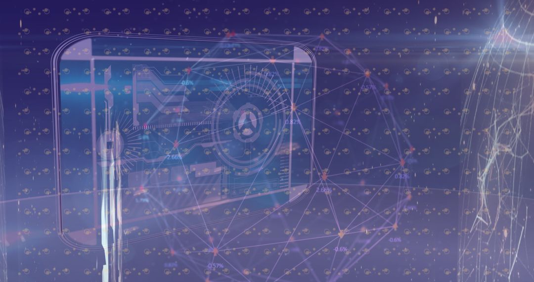 Futuristic Data Network with Digital Interfaces