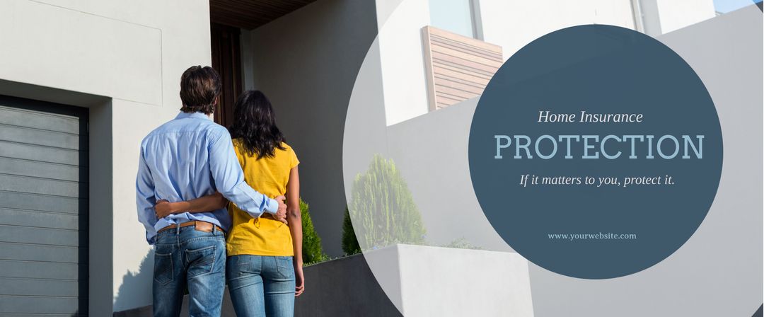 Couple Viewing Modern Home Symbolizing Insurance And Security