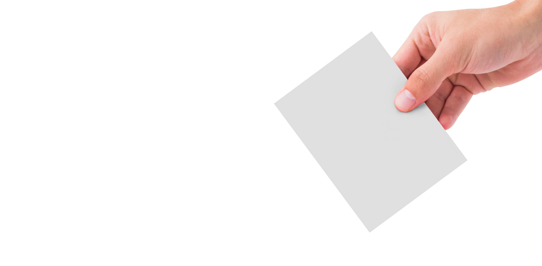 Hand Holding Blank Paper on Transparent Background - Download Free Stock Images Pikwizard.com