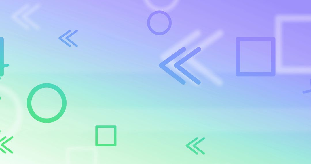 Abstract Digital Design with Geometric Symbols on Gradient Background