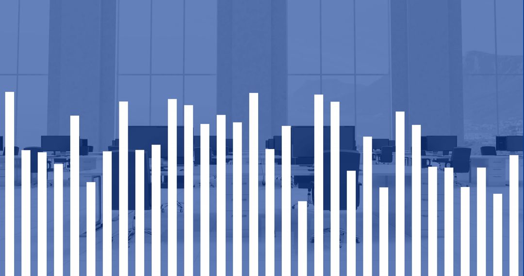 Digital Interface Overlooking Modern Office Space