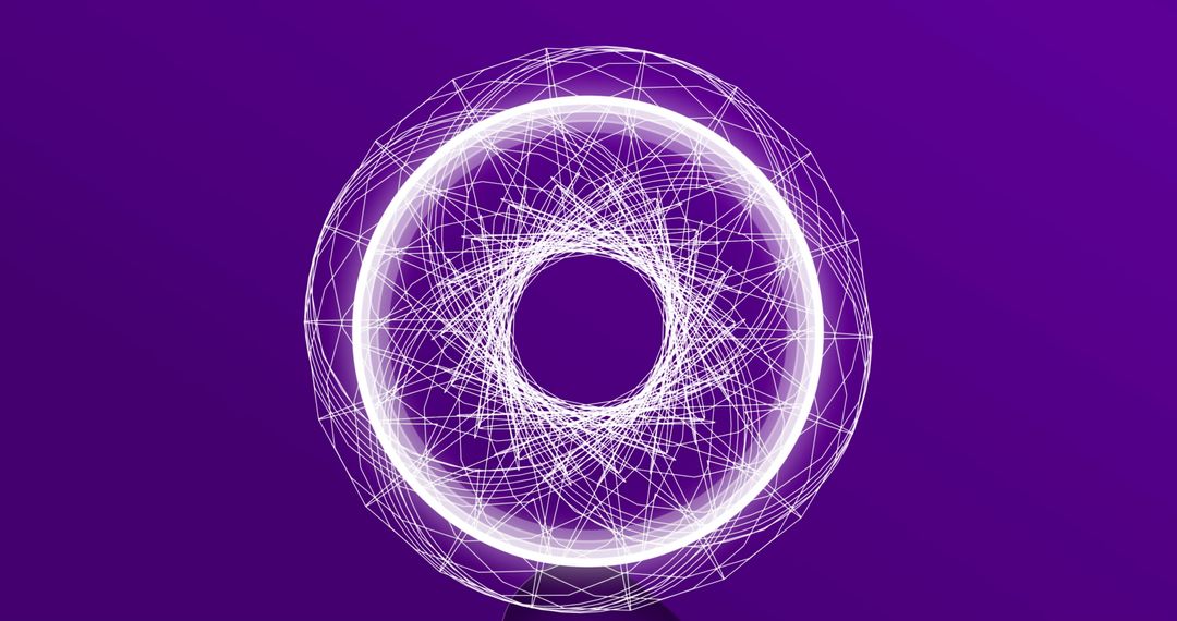 Dynamic Pulsating White Circles on Vibrant Purple Background