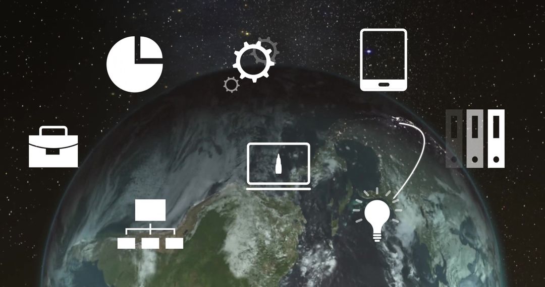 Global Networking and Digital Data Innovation Concept