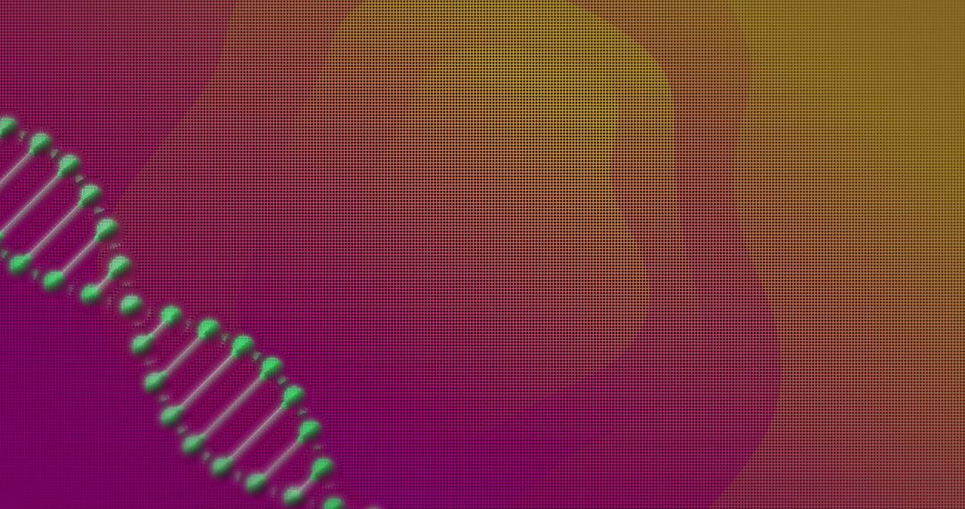Colorful DNA Helix on Gradient Background Illustrating Biotechnology