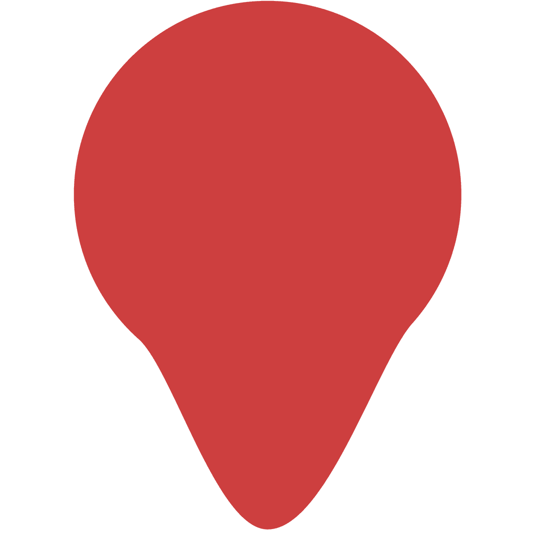 Red Destination Pin on Transparent Background Icon Symbol