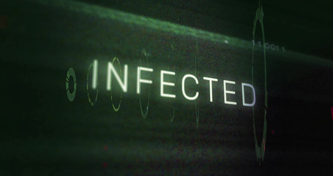 Infected Text Overlaying Data on Digital Screen