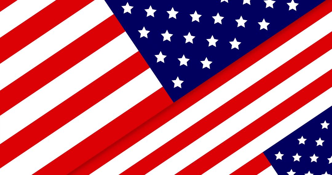 Abstract American Flag Design with Stars and Stripes