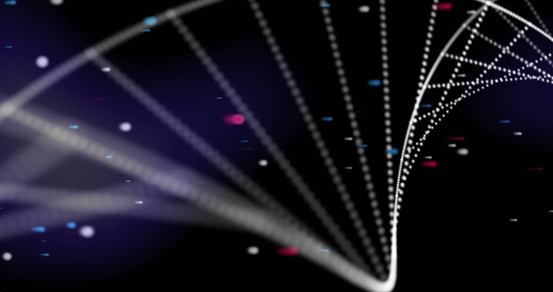 Digital Visualization of DNA Strand with Colorful Data Points