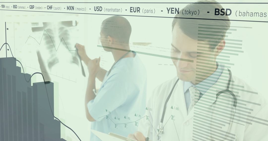 Doctor Analyzing Medical Data in High-Tech Radiology Suite