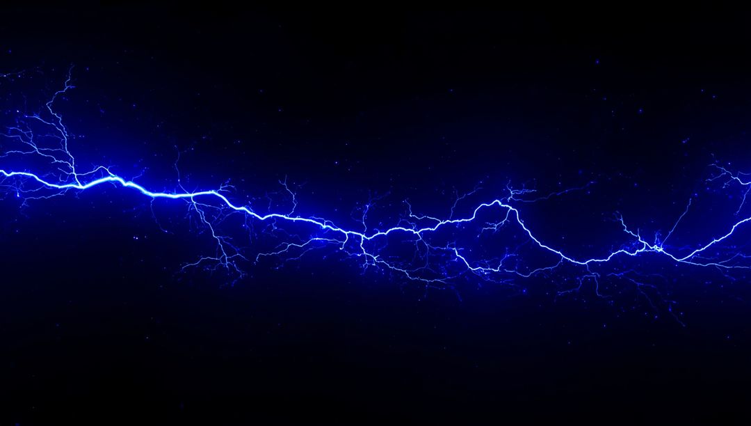 Dynamic Blue Lightning Bolt Abstract Electrifying Energy