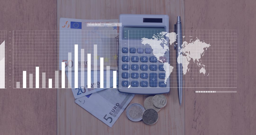 Financial Analysis with Euro Currency and Calculator
