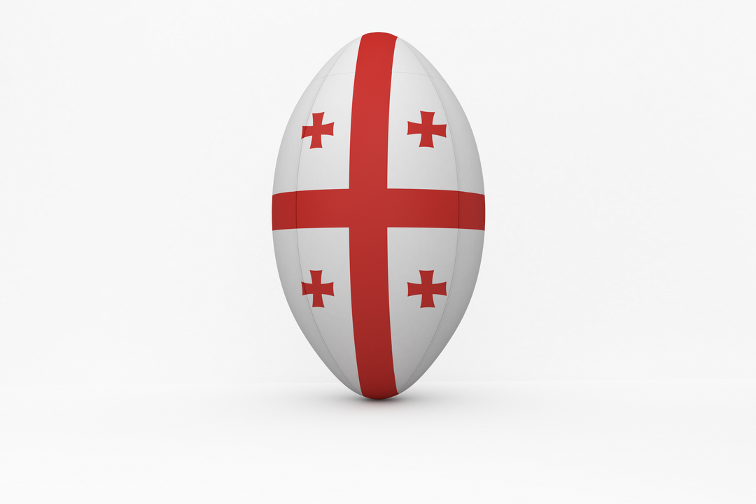 Transparent Rugby Ball with Georgia Flag Design - Download Free Stock Images Pikwizard.com