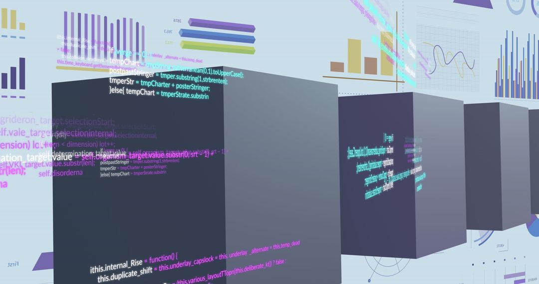 Futuristic Financial Data Analysis Visualization