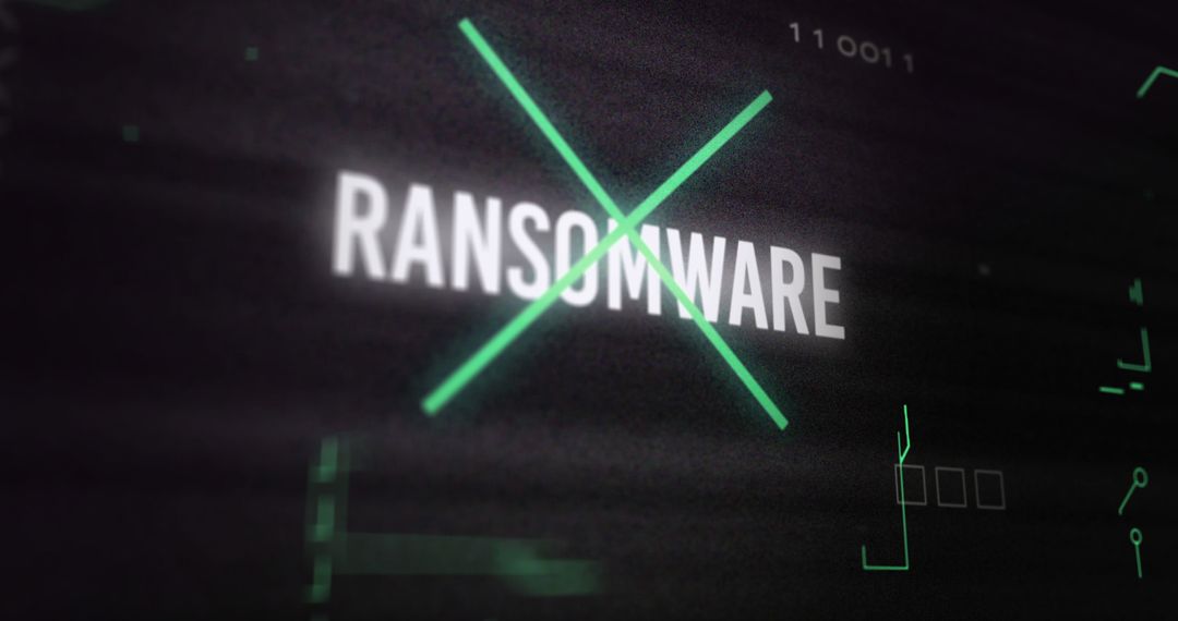Ransomware Alert and Data Security Concept