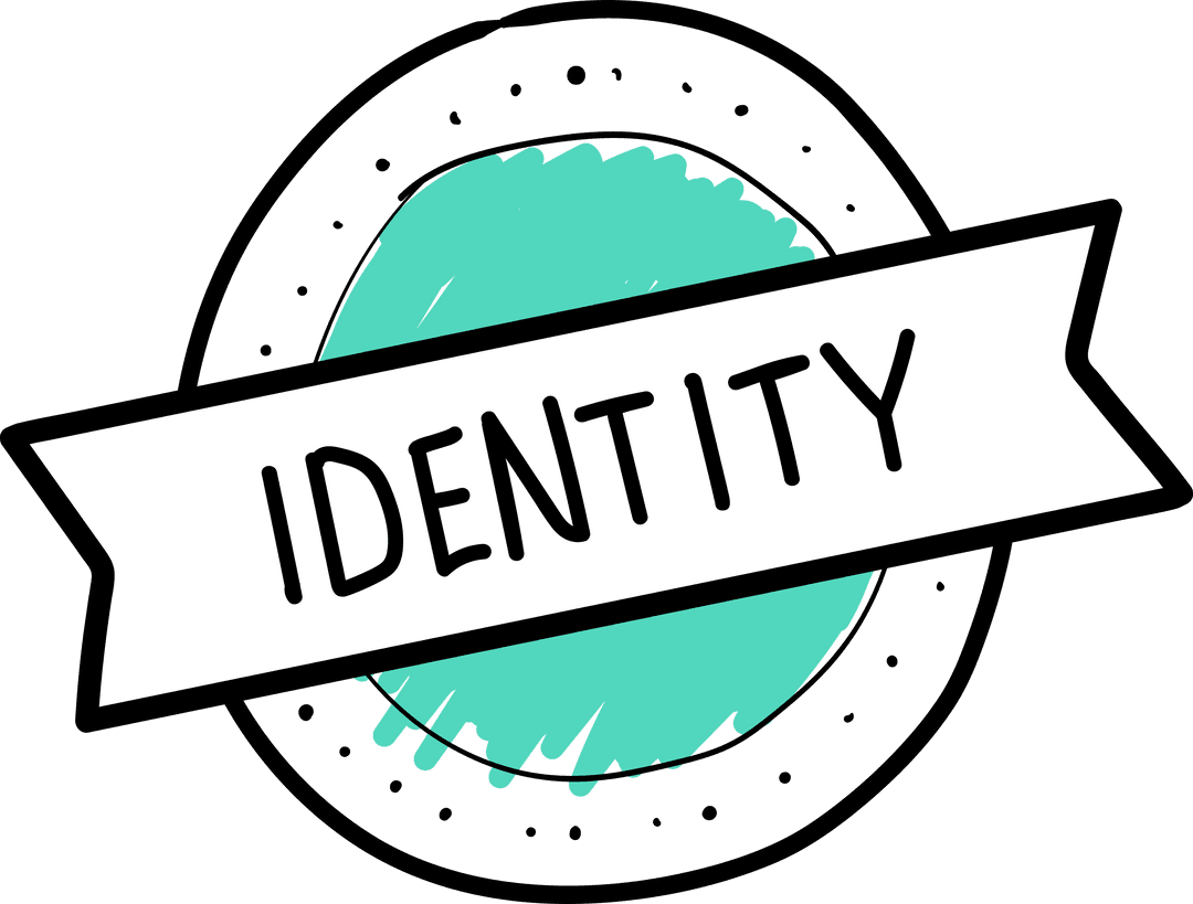 Transparent Identity Badge with Modern Typography Design