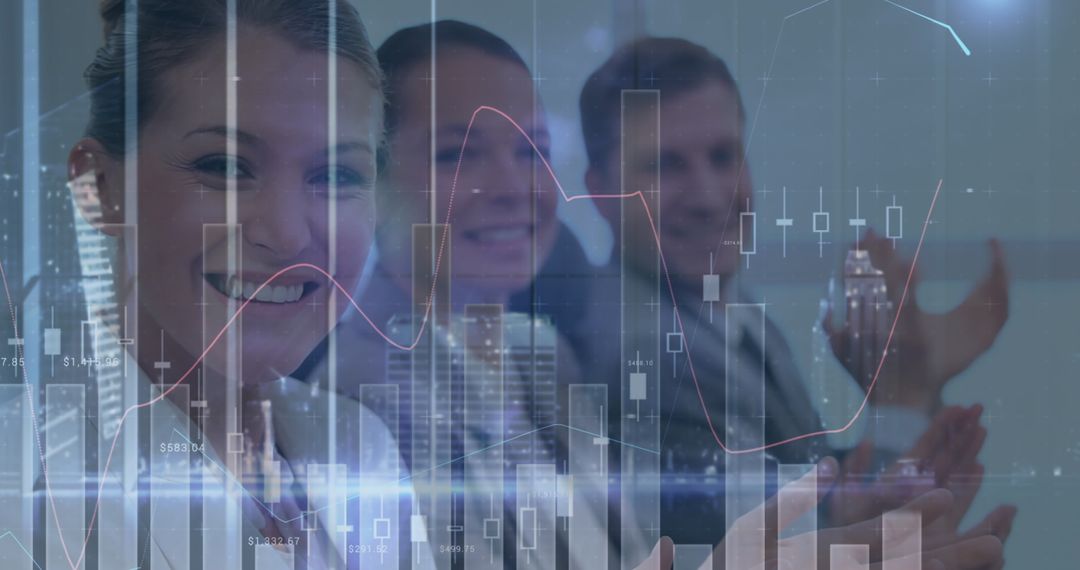 Successful Business Team Analyzing Financial Data Trends